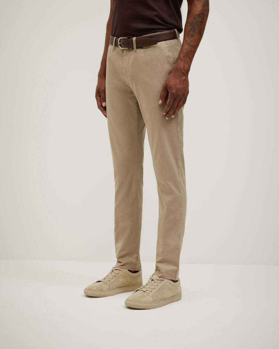 Ultra Slim Cotton-Tencel Chino, Tan, hi-res